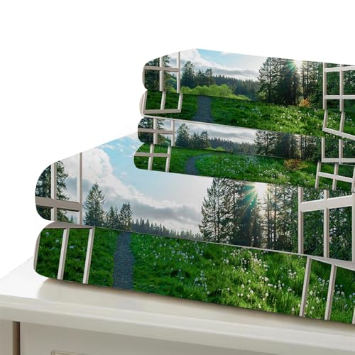 Parure de lit 220x240 forêt 3D microfibre doux 3 pièces grand confort - 4