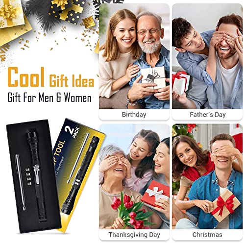 Magnetic Pickup Tool Gifts For Men Bundle With Stretchy Fishing Flashlight Cool Light Tools Women Men Dad Guy Hands | Birthday Christmas Stocking Stuffers Unique Mechanic Gifts Ideas Camping Car #TOP1