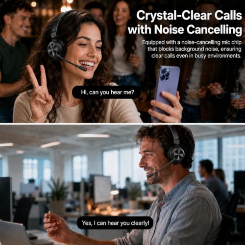 Image of Trucker Bluetooth Headset, Wireless Headset with Microphone
