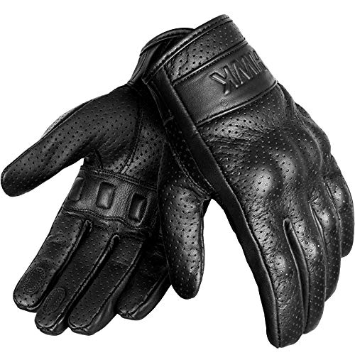 HWK Motorcycle Gloves Men Motocross Motorbike Tactical Moto Riding Biker Leather Driving Racing Gloves … (XL)