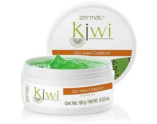 Zermat, Gel para el cabello, kiwi, control Ge para peinar, formas y estilos, 6.53 onzas.