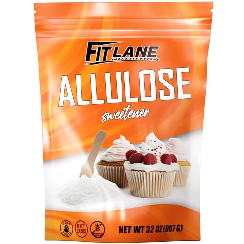 Allulose Sweetener 2 LBS - Pure Low Calorie Zero Net Carb Powder - Natural Keto Sugar Substitute With No Aftertaste - Perfect for Baking and Sweetening Your Favorite Foods - By Fit Lane Nutrition