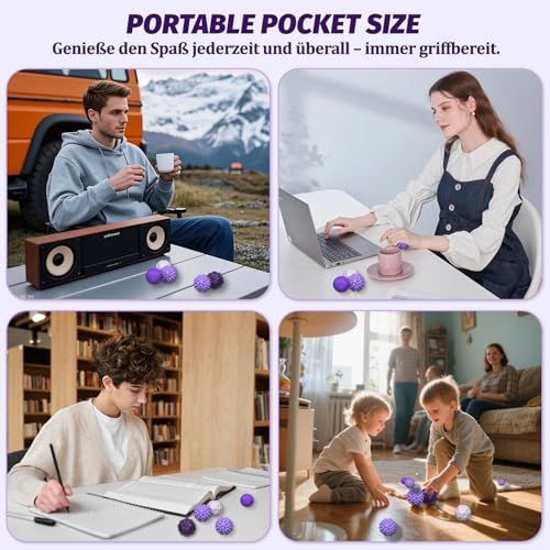 Gicctyble 8 Stück Magnetische Fidget Toys, Anti Stress Spielzeug mit Silikonhülle, Magnetkugeln Stressball Silikon Sensorik Spielzeug, Anti Stress Ball für Kinder und Erwachsene