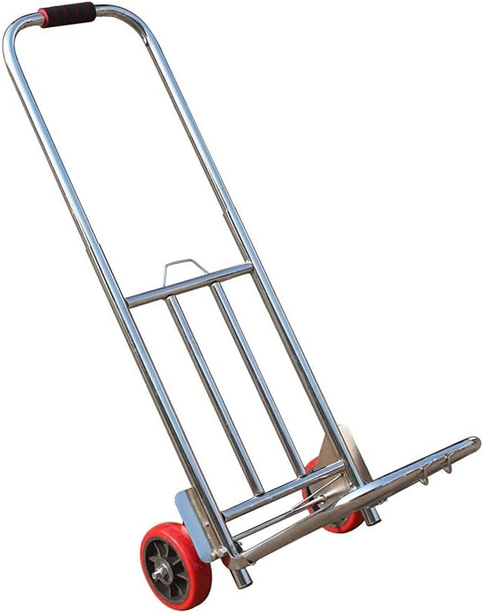 Hand cart-Plated Round Tube Trolley car Trolley Luggage cart Shopping cart Outdoor Folding Trailer Truck