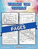 Coloring Broadway - Once Upon a One More Time Inspired Coloring Pages (Set of 4), Stronger Than Yesterday Musical Merchandise, Printed on Matte Card Stock (8 1/2” x 11”), Gift for a Broadway Theater