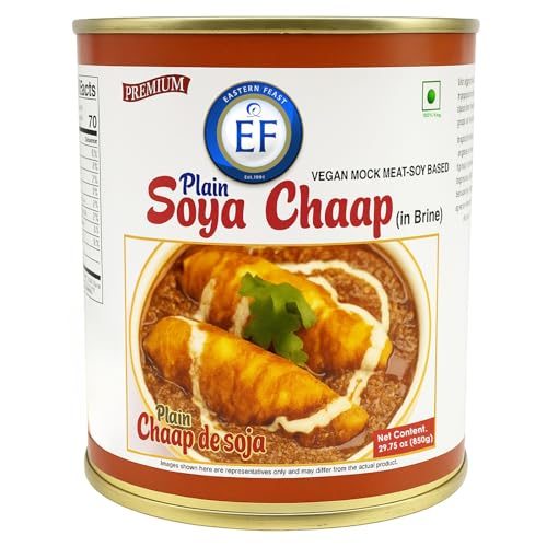 Eastern Feast - Soya Chaap in Brine, 30 oz (850g), Soy Based Vegan Mock Meat