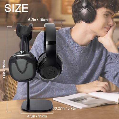 G Gvoears HT-01 Gvoears Upgraded Headphone Stand, Walnut Wood Headphone Stand Headset Holder thumb #5