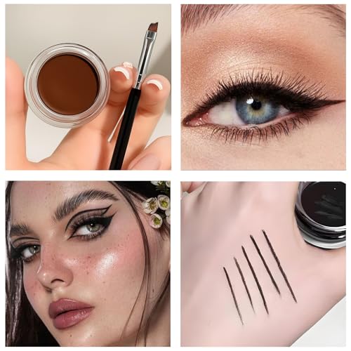 2PCS Waterproof Eyeliner and Brow Pomade, Long-Lasting Smudge-Proof Formula - Image 3