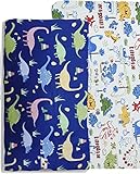 Spannbetttuch für Kinderbett 2 Pack 60x120cm 100% Baumwolle Matratzenschoner Kinderwagen Matratzenbezug Atmungsaktiv Bettlaken