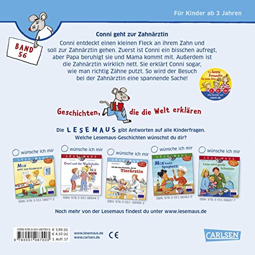 LESEMAUS 56: Conni geht zur Zahnärztin