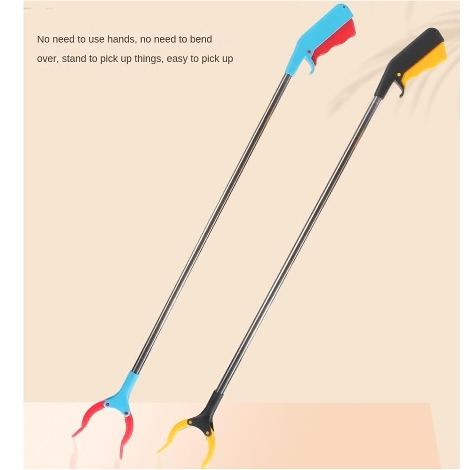 Pinza Raccogli Oggetti per Anziani Strumento Grabber Reacher Multifunzionale da 3 Pezzi Strumento Grabber Premium Reacher Leggero Pinza Raccogli Rifiuti per Adulti(Multi-Colored)