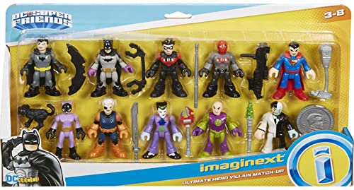 Fisher-Price GNY62 Imaginext Dc Super Friends Batman Toys, Ultimate Hero Villain Match-Up, 10 Figures & 10 Accessories thumb #5