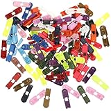 Alipis Kordelstopper zum Nachrüsten mit Federmechanismus Kunststoff 100 Stück Bunte Verstellbare Schnurverschlüsse Praktisches Zubehör Zufällige Farbe für Pullover und