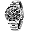 Silver strap Black face