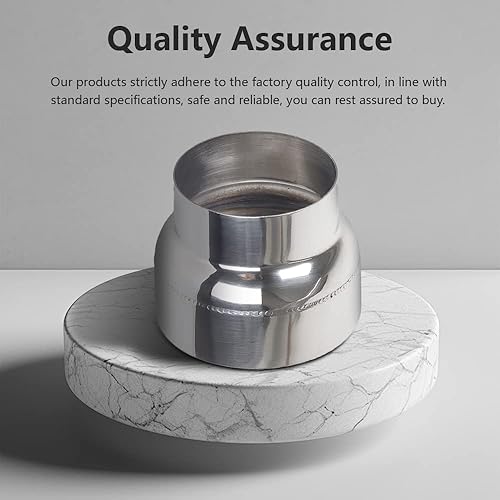 Miniatura 7 de Watris Veiyi Adaptador de escape de 3 a 4 pulgadas, reductor de conducto de acero inoxidable de 3 pulgadas de diámetro exterior a 4 pulgadas,