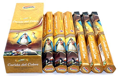 Govinda Incense - 120 Incense Sticks, Masala Coated Incense (Caridad Del Cobre)