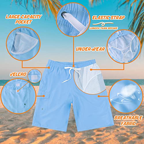 Image of Mens Swimming Trunks Swim Trunks Quick Dry Swim Shorts with Mesh Lining Funny Swimwear Bathing Suits