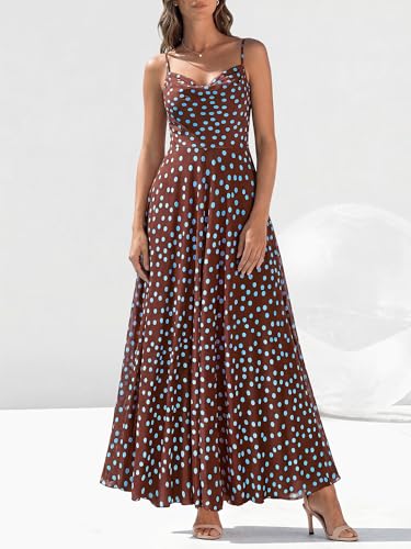 Image of BTFBM Women Summer Maxi Dresses Elegant Wedding Guest Dress | Cowl Neck,Spaghetti Strap,Mesh,Floral,A-Line,Flowy,Party,Cocktail,Homecoming,Graduation,Sundress,Prom,Beach Long Dresses