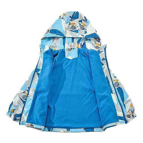Boys Waterproof Fleece Jacket Windproof Coat Kids Outdoor Lightweight Hiking Skiing Hood Jacket2