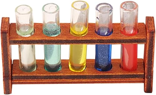 Miniatura 1 de Mini tubos de ensayo - Muebles casa de muñecas de juguete para casa de muñecas, muebles en miniatura, modelo de tubo de ensayo, estante de tubo de