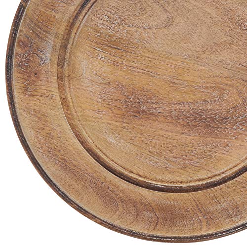 Platos Base de Madera Diseño (Set de 4) Color Tan miniatura 4
