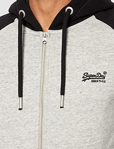 Superdry Vle Baseball Ziphood Sweat-Shirt à Capuche, Khaki Jaspe, XL Homme - Image 4
