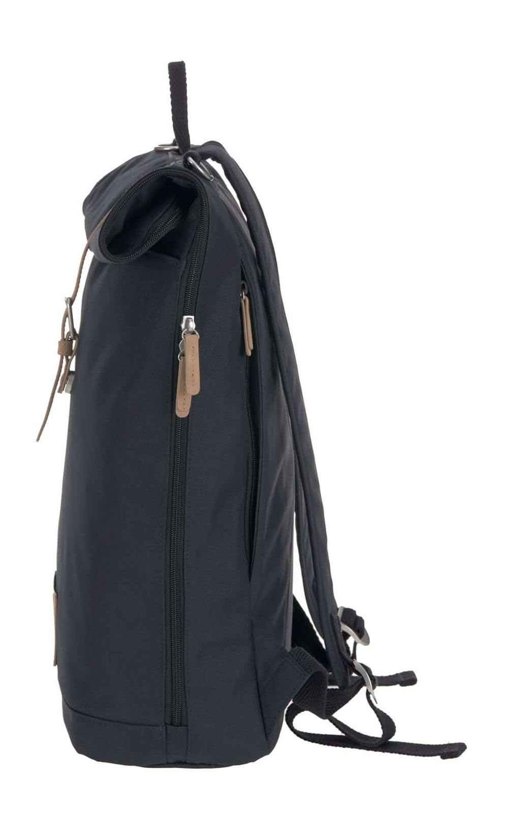 LÄSSIG Bébé Sac à Dos à Langer Sac à Dos avec Matelas à Langer, Fixation pour Poussette, Porte-Bouteille Produit durablement/GRE Rolltop Backpack Night Blue