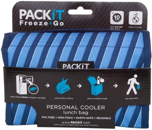 PackIt Freezable Lunch Bag, Indigo Stripe