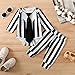 Happidoo Baby Boy Halloween Costume Outfit Black and White Striped Costume Clothes (Black,6-12 Months