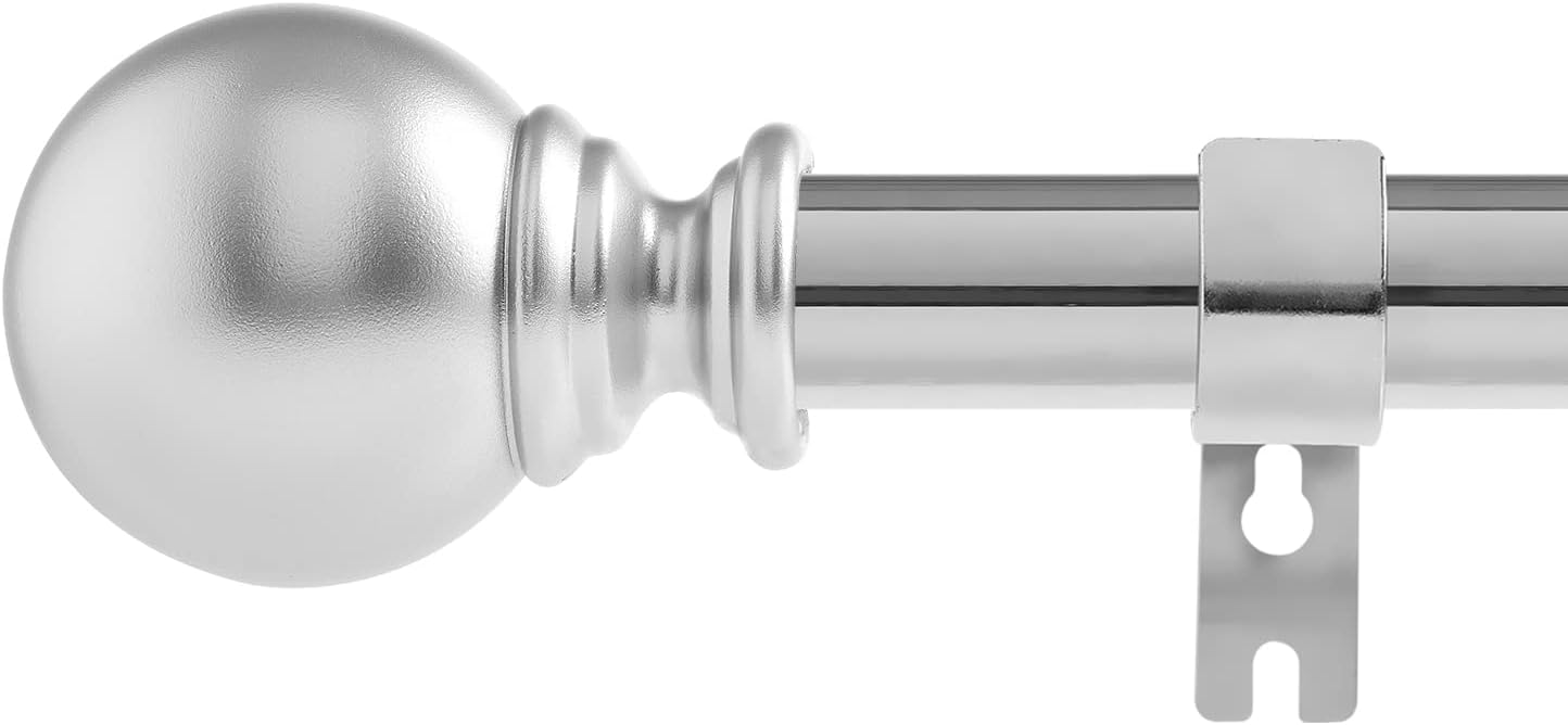 Curtain Poles for Eyelet Curtains, 78 to 238 cm Silver Door Curtain Rod