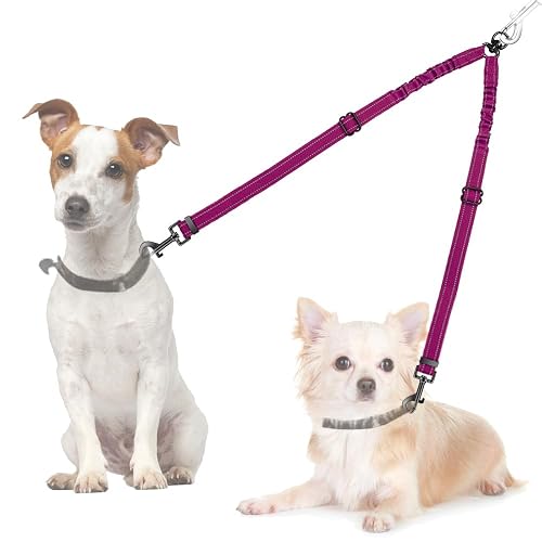 AUTOWT Double Dog Leash 360° Swivel Splitter