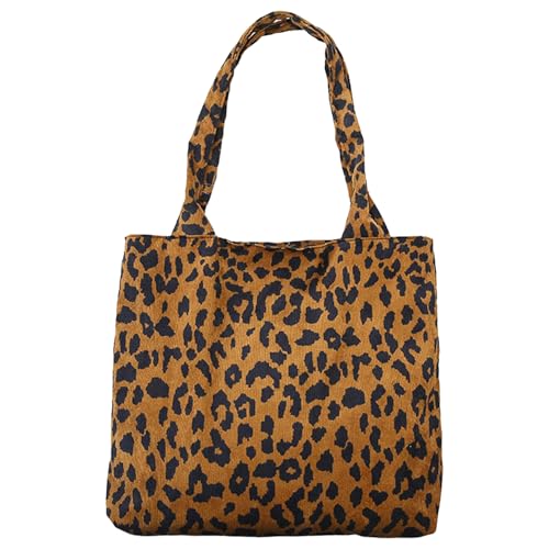 BAUIOREAD Borsa hobo con stampa leopardata, grande capacità, da donna, leggera e resistente, perfetta per lavoro/viaggi, elegante borsa a tracolla per l'uso quotidiano, Stampa leopardata, S