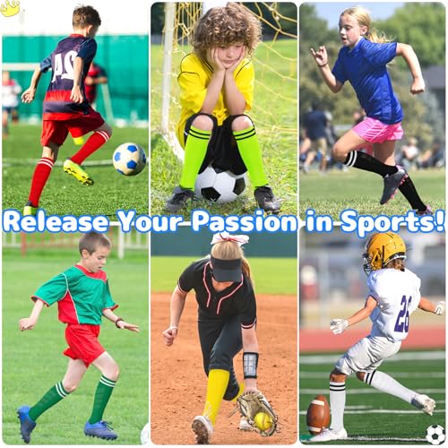 Olreco 2 Pack Adult Youth Kids Soccer Socks for Girls Boys Baseball Socks Men Women Team Sport Softball Football Accessories4