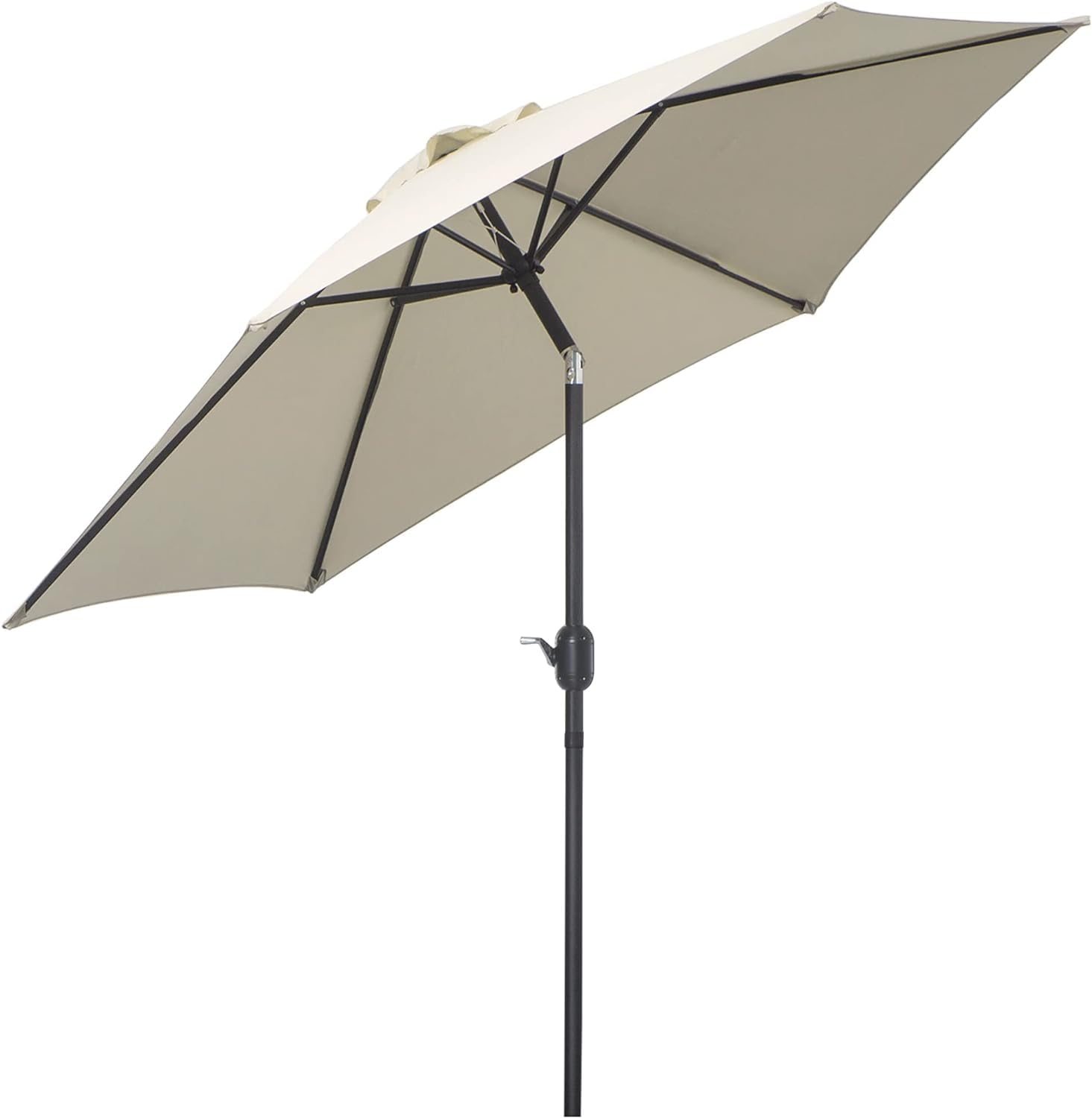 azorex Sombrilla Parasol Reclinable para Jardín Patio Terraza Playa Piscina con Manivela Protector UV Φ2.7x2.35m Aluminio