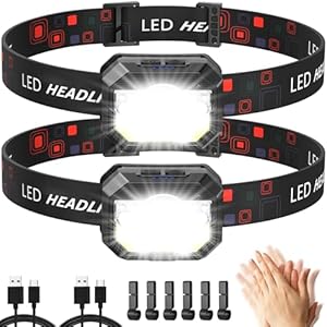 Headlamp Pack of 2, Super Bright Mo...