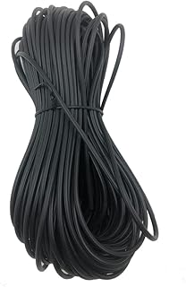WZIRCN Screen Spline, 0.125" x 100' Window Screen Retainer Spline, Round，Black