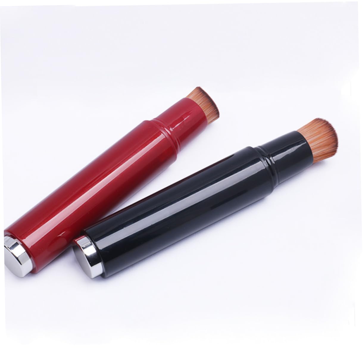Mipcase 3pezzi Pennello Per Fondotinta Liquido Portatile Nero Con Manico Plastica Spazzola Multifunzionale Per Trucco Con Setole Morbide e Durevoli Per Applicazione Di Cosmetici