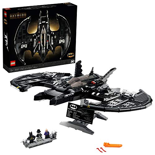 LEGO DC Batman 1989 Batwing 76161 Displayable Model with a Buildable Vehicle and Collectible Figures: Batman, The Joker  Mime Version and Lawrence The Boombox Goon, New 2021 (2,363 Pieces)
