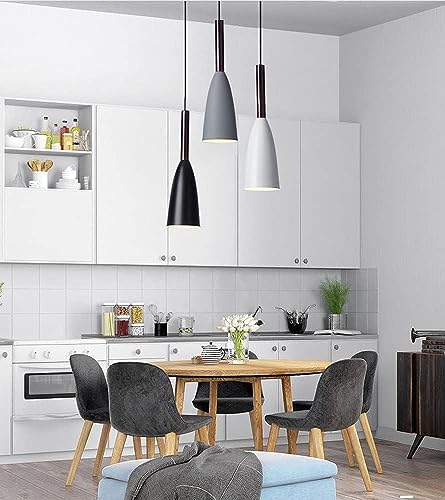 Lustre nordique e27 à trois têtes aux diverses formes géométriques - 6