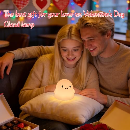 Image of Rytinazzz Halloween Ghost Night Light, 50-Hour Battery & Pat Control, Cute Squishy Lamp for Kids Room Decor, USB Rechargeable with Timer, Cute Home Decor