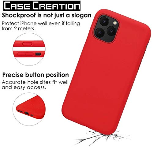 Image of Case Creation Liquid TPU Silicone Cover for Oneplus NORD 2 Soft Case,Anti-Dirty Slim Case Frosted Matte Cute Candy TPU Raised Bezel (Splash of Color) Back Case Cover for Oneplus NORD 2 - Glamour Red