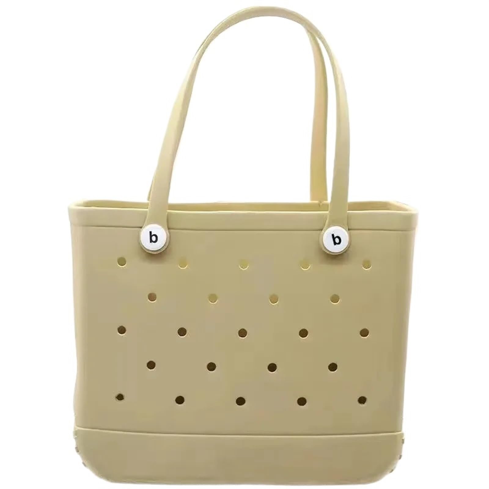 Sac à main de plage kaki grand fourre-tout chic et résistant pour femme