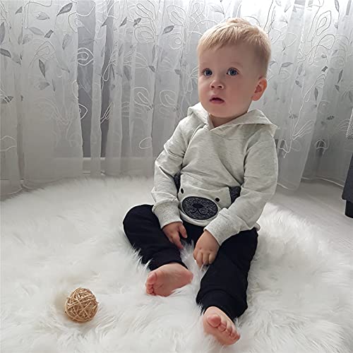 Image of Toddler Infant Baby Boy Clothes Animal Style Long Sleeve Hoodie Tops Sweatsuit Pants Outfit Set