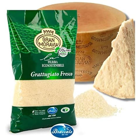 Angebot! 2x 500gr Brazzale Gran Moravia Grana Hartkäse gerieben mind. 16 Monate gereift klimaneutral Cover