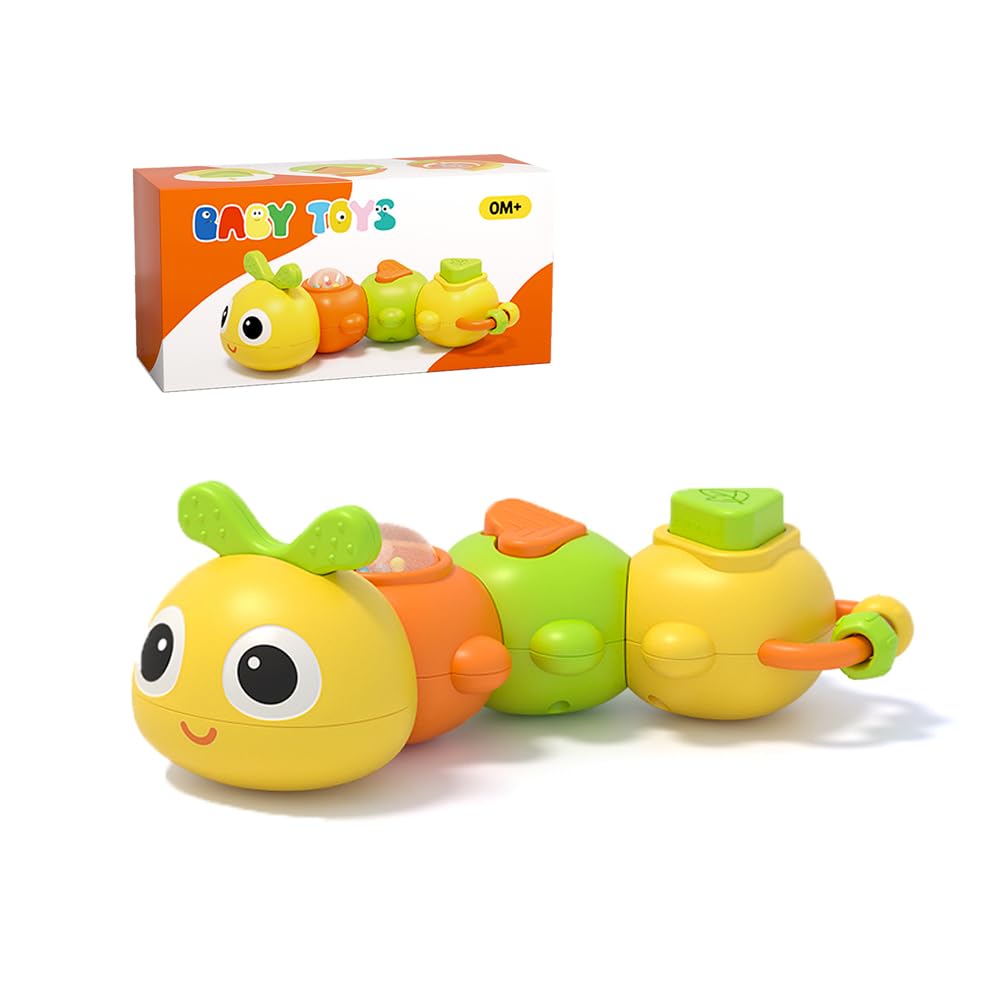 Vamotto Caterpillar Montessori Busy Board for 0-2 Year Old Toddler