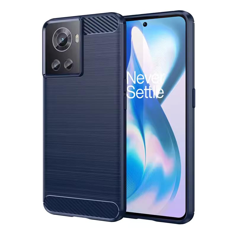 Image of Hybrid Carbon Fiber Back Case for OnePlus 10R (Blue)