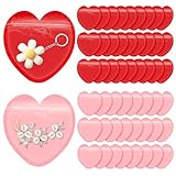 Verichy 100PCS Heart-shaped Resealable Bags, Pink and Red Adhesive Seal Pouches Cute Packaging Bags for Jewelry Candy Party Favors Small Business Gifts