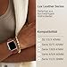 Fullmosa Lederarmband Kompatibel mit Apple Watch Armband 40mm 41mm 42mm 38mm 44mm 45mm 46mm 49mm Damen Herren, Leder Band für iwatch Ultra/SE 3 2 1 Series 11 10 9 8 7 6 5 4, Braun+Silberne Schnalle