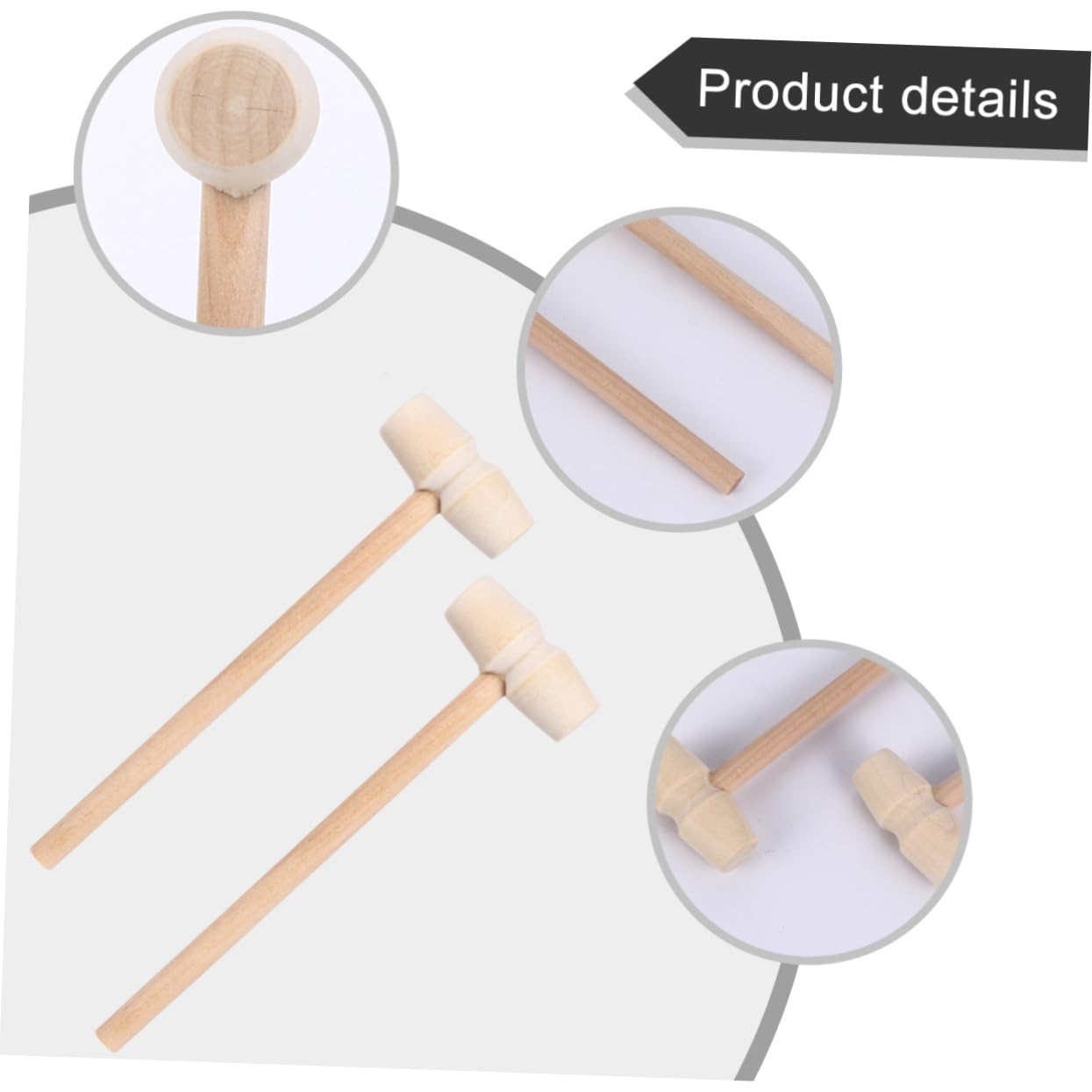 STOBAZA 25pcs Mini Beat Hammers Wooden Crab Mallets Planet Cake Mallets Sturdy Boys and Girls Toy Parent-child Activity