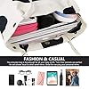FITDON Corduroy Totes Bag, Shoulder Handbags Big Capacity Shopping Bag with Inner Pocket for Women Girls (Cow) #3